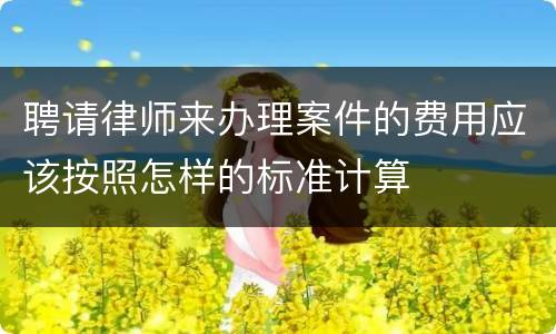 聘请律师来办理案件的费用应该按照怎样的标准计算