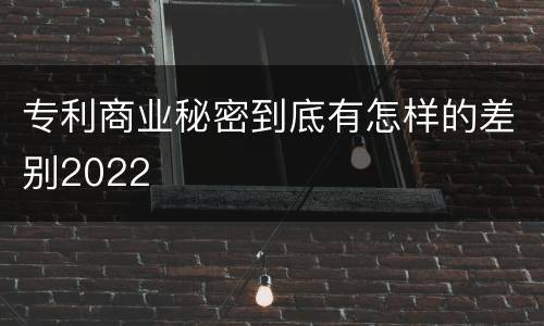 专利商业秘密到底有怎样的差别2022