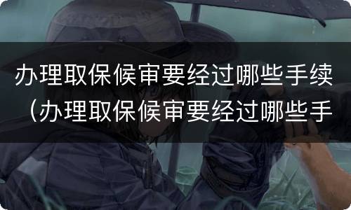 办理取保候审要经过哪些手续（办理取保候审要经过哪些手续和证件）