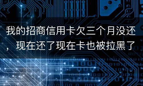 我的招商信用卡欠三个月没还，现在还了现在卡也被拉黑了还能办吗