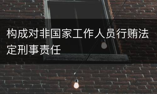 构成对非国家工作人员行贿法定刑事责任