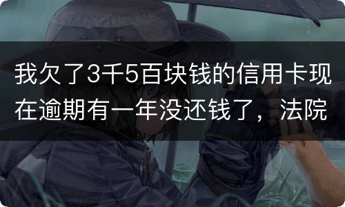 我欠了3千5百块钱的信用卡现在逾期有一年没还钱了，法院起诉我了要我还2万4千多，