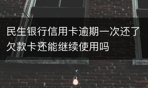 民生银行信用卡逾期一次还了欠款卡还能继续使用吗