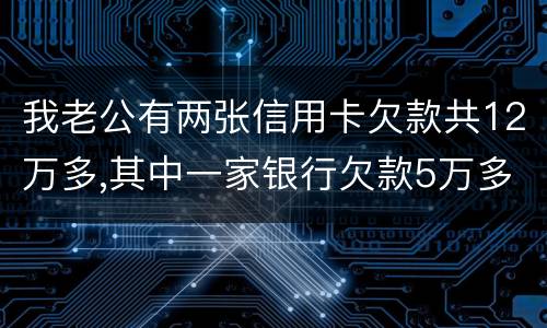 我老公有两张信用卡欠款共12万多,其中一家银行欠款5万多