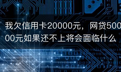 我欠信用卡20000元，网贷50000元如果还不上将会面临什么的刑事处罚