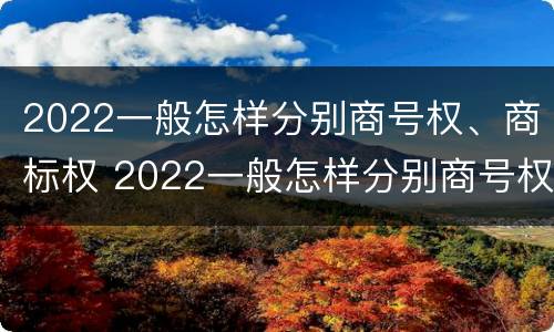 2022一般怎样分别商号权、商标权 2022一般怎样分别商号权,商标权呢