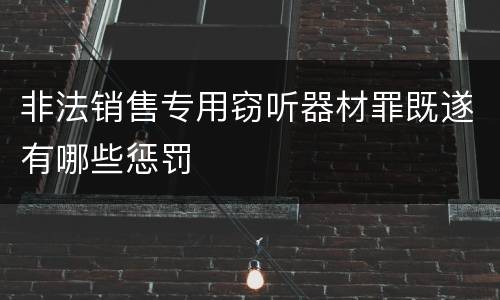 非法销售专用窃听器材罪既遂有哪些惩罚