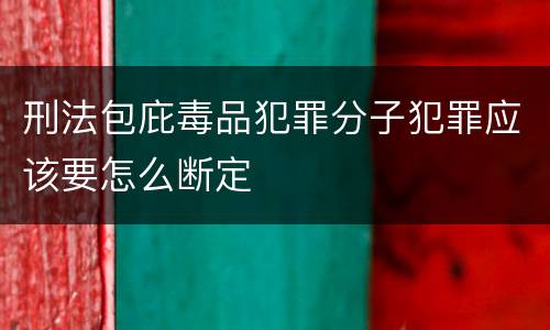 刑法包庇毒品犯罪分子犯罪应该要怎么断定