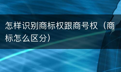 怎样识别商标权跟商号权（商标怎么区分）