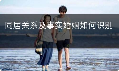 同居关系及事实婚姻如何识别