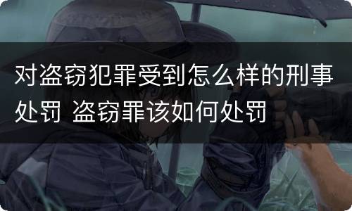 对盗窃犯罪受到怎么样的刑事处罚 盗窃罪该如何处罚