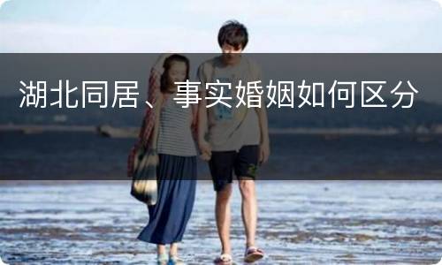 湖北同居、事实婚姻如何区分