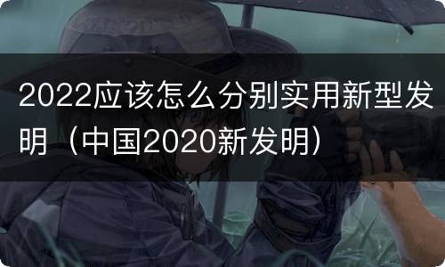 2022应该怎么分别实用新型发明（中国2020新发明）