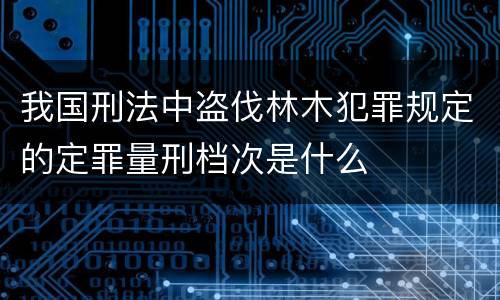 我国刑法中盗伐林木犯罪规定的定罪量刑档次是什么