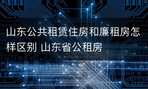 山东公共租赁住房和廉租房怎样区别 山东省公租房