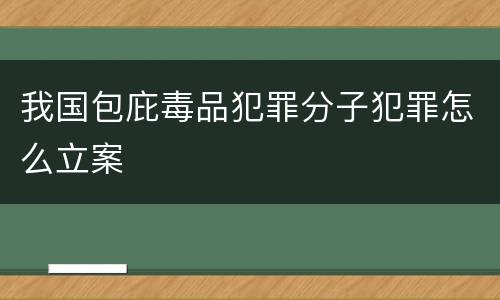 我国包庇毒品犯罪分子犯罪怎么立案