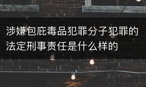 涉嫌包庇毒品犯罪分子犯罪的法定刑事责任是什么样的