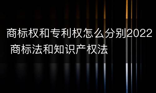 商标权和专利权怎么分别2022 商标法和知识产权法