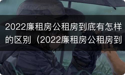 2022廉租房公租房到底有怎样的区别（2022廉租房公租房到底有怎样的区别呢）