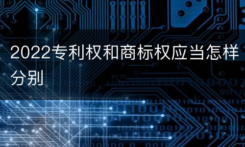 2022专利权和商标权应当怎样分别