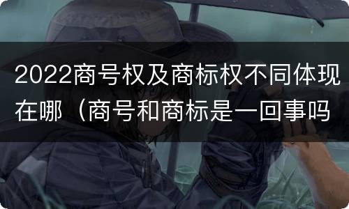 2022商号权及商标权不同体现在哪（商号和商标是一回事吗）