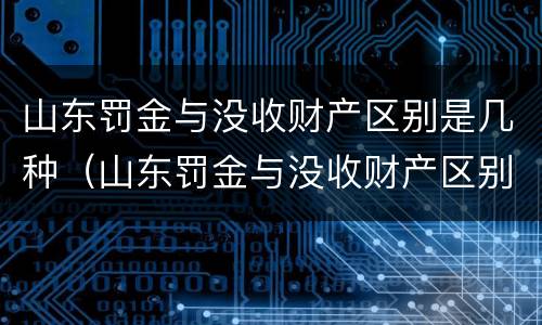 山东罚金与没收财产区别是几种（山东罚金与没收财产区别是几种情况）