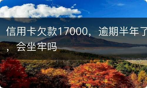 信用卡欠款17000，逾期半年了，会坐牢吗