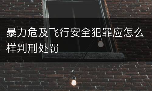 暴力危及飞行安全犯罪应怎么样判刑处罚