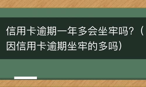 信用卡逾期一年多会坐牢吗?（因信用卡逾期坐牢的多吗）