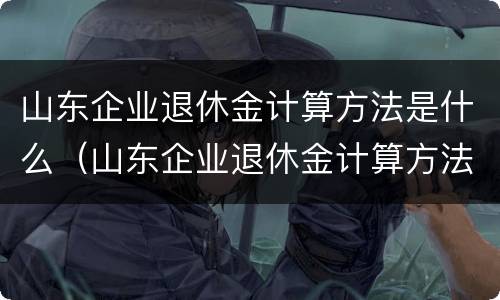 山东企业退休金计算方法是什么（山东企业退休金计算方法是什么样的）