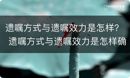 遗嘱方式与遗嘱效力是怎样？ 遗嘱方式与遗嘱效力是怎样确认的