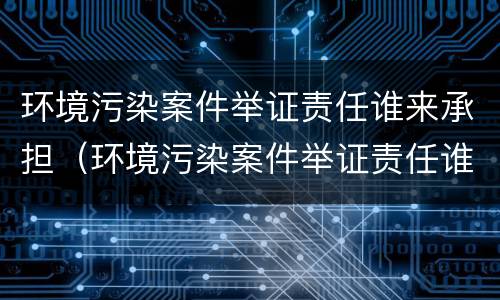 环境污染案件举证责任谁来承担（环境污染案件举证责任谁来承担呢）