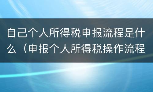 自己个人所得税申报流程是什么（申报个人所得税操作流程）