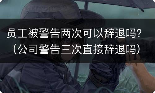 员工被警告两次可以辞退吗？（公司警告三次直接辞退吗）