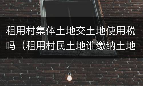 租用村集体土地交土地使用税吗（租用村民土地谁缴纳土地使用税）