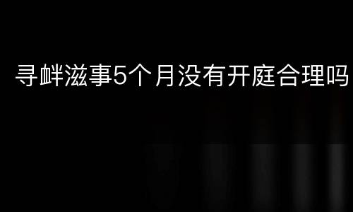 寻衅滋事5个月没有开庭合理吗