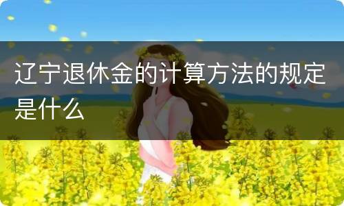 辽宁退休金的计算方法的规定是什么