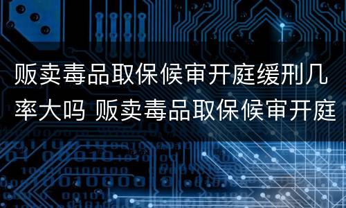 贩卖毒品取保候审开庭缓刑几率大吗 贩卖毒品取保候审开庭缓刑几率大吗