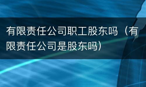 有限责任公司职工股东吗（有限责任公司是股东吗）