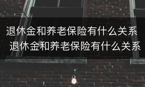 退休金和养老保险有什么关系 退休金和养老保险有什么关系吗