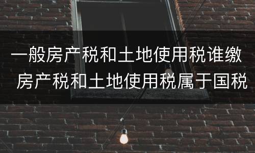 一般房产税和土地使用税谁缴 房产税和土地使用税属于国税还是地税