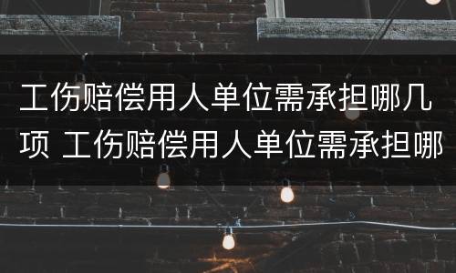 工伤赔偿用人单位需承担哪几项 工伤赔偿用人单位需承担哪几项责任