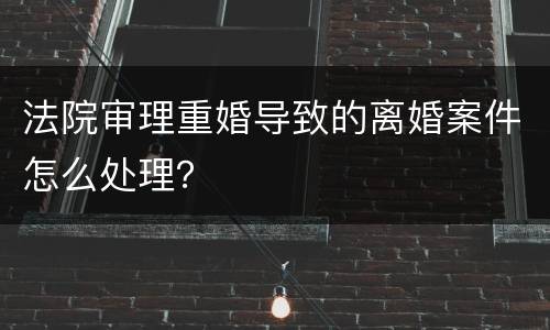 法院审理重婚导致的离婚案件怎么处理？