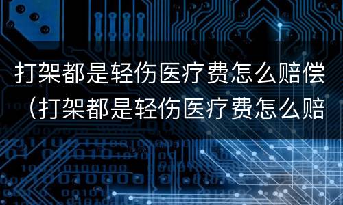 打架都是轻伤医疗费怎么赔偿（打架都是轻伤医疗费怎么赔偿的）