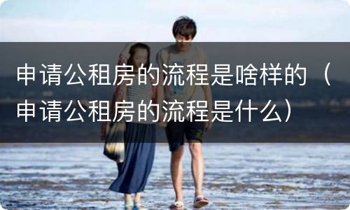 申请公租房的流程是啥样的（申请公租房的流程是什么）