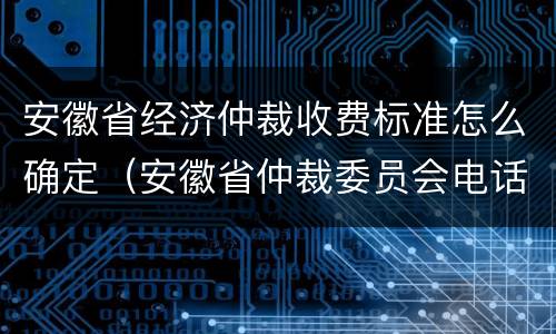 安徽省经济仲裁收费标准怎么确定（安徽省仲裁委员会电话）