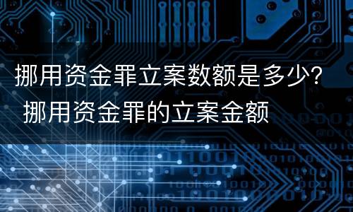 挪用资金罪立案数额是多少？ 挪用资金罪的立案金额