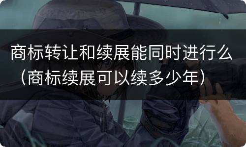 商标转让和续展能同时进行么（商标续展可以续多少年）