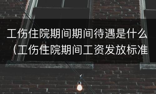 工伤住院期间期间待遇是什么（工伤住院期间工资发放标准）