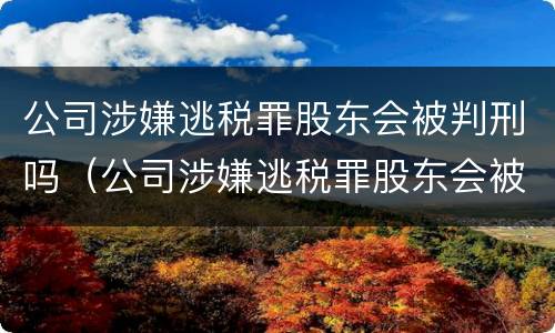 公司涉嫌逃税罪股东会被判刑吗（公司涉嫌逃税罪股东会被判刑吗怎么处理）